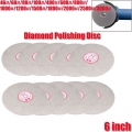 1Pc 6" Diamond Polishing Disc 46/60/80/100/400/600/800/1000/1200/1500/1800/2000/2500/3000 Grit Flat Lap Parallel Grinding W