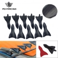 10pcs Carbon Fiber Design-looking Color Vortex Generator Flexible Pp Evo-style Roof Shark Fins Spoiler Wing Kit Universal - Spoi