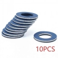 10 PCS Car Oil Drain Plug Drain Screw Gasket Round Washer Auto Internal Replacement Part Vehicle Accessories Suitable For Toyota