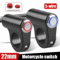 Motorcycle Switches 12V 10A Switch Indicator Light Handle Bar Switch Button Switches Start for 22mm (7/8") handlebar diamet