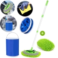 9L Telescoping Car Wash Mop Removal Detachable Dual use Chenille Broom Towel Cleaning Brush Foldable Bucket Auto Accessories|Spo