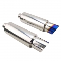 Car Moto Exhaust Systems Muffler Tail Pipe Universal Stainless Steel O.d 63 76 Mm Outlet 101mm Bevel Crimping - Muf