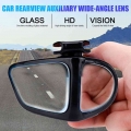 360 Degree Hd Car Blind Spot Mirror Rotatable Adjustable 2 Side Wide Angle Exterior Automobile Rear View Mirror Parking Mirror -