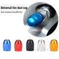 4pcs/set Universal Short Bullet Creative Aluminum Alloy Valve Caps Car Dust Valve Caps Auto Car Tire Dust Valve Caps 6 Colors -