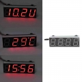 Ootdty Digital Car Led Electronic Clock Time Temperature Voltage 3 In 1 Meter 12v 5-20v - Volt Meters - ebikpro.com