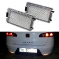 2pcs Led License Number Plate Light Error Free Canbus For Seat Ibiza Altea Arosa Cordoba Leon Toledo Iii Oem# 5p0943021 - Signal