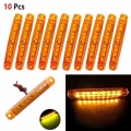 10Pcs Amber Truck Light 9 SMD LED Truck Lights Led Side Car Truck Bus Marker Light Waterproof Car Light Lorry Side Marker Lamp|T