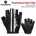 ROCKBROS Summer Cycling Half Finger Gloves Anti slip Breathable Bicycle Gloves Men Women Anti sweat Reflective Bike Gloves|Cycli