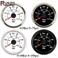 7 Colors Backlight Auto Marine Oil Pressure Gauges 5 Bar 0~75psi Fuel Pressure Meter 52mm Universal for car truck yacht RV 9 32V