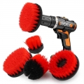 2/3.5/4/5'' Electric Scrubber Brush Drill Brush Kit Plastic Round Cleaning Brush Tool for Carpet Glass Car Tires Nylon B