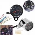 New Universal Motorcycle Speedometer Odometer Gauge Dual Speed Meter with LCD Indicator Vintage Modification Accessory Hot Sale|