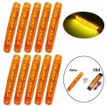 10pcs Yellow Car External Lights LED 24V 9 SMD LED Auto Car Bus Truck Wagons Side Marker Indicator Trailer Light Rear Side Lamp|