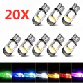 20/10/1pcs New 2021 W5w Led T10 Car Light Cob Glass 6000k White Car License Plate Lamp Dome Reading Drl - Signal Lamp - Officema