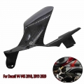 for Ducati Black ABS Carbon Fiber Rear Fender Rear Wing Fender Splash Guard V4 V4S 2018 2020 Motorcycle Accessories