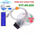Mini Vci J2534 V16.20.023 Ftdi Chip Mini-vci J2534 For Toyota Tis Techstream Obd2 Interface Vehicle Diagnosis Support To 2021 -