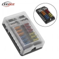 12V 24V Car Fuse Blade Box LED Indicator Overload Protection Tester Set Automotive Accessories For Boat Caravan Truck Trailer RV