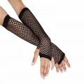 2021 Punk Goth Lady Disco Dance Costume Lace Fingerless Mesh Fishnet Gloves Motorcycle protection Black Wholesale|Gloves|