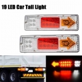 2pcs 19 LED Car Truck Trailer Lorry Brake Stop Turn Rear Tail Light Indicator Lamp Warning Lights 12V Waterproof|Truck Light Sys