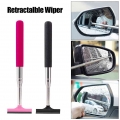 Telescopic Rearview Mirror Squeegee Retractable Double side Rod Window Cleaner Squeegee Wiper Brush Glass Cleaning Tool|Scraper|