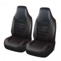 2PCS PU Leather Front Car Seat Covers Car Styling High Back Bucket Car Seat Cover Auto Interior Car Seat Protector Universal|Aut