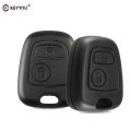 Keyyou No Blade 2 Button Remote Car Key Case Shell Fob For Citroen C1 C2 C3 C4 Xsara Picasso For Peugeot 307 107 207 407 No Logo