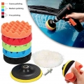 8PCS Buffing Pads 3Inch Car Sponge Polishing Pad Kit for Car Buffer Polisher Waxing Sanding Polishing Tools Car Care Accessories