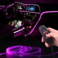 Car Interior Lights Decorative Ambient Lamp 64 Colors Multiple Modes Sound Control Usb Optical Fiber Neon Atmosphere Light Strip