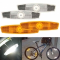 1pair Outdoor Cycling Bicycle Bike Wheel Safety Spoke Reflector High Reflective Mount Clip Warning Reflective Sheet Wholesale