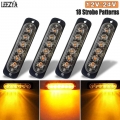 Strobe Warning Light Amber LED Side Flashing Beacon Emergency Hazard Marker Grille Lamp Bar Tow Truck Trailer Pickup 12 24V Car|