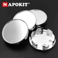 4PCS Modified 53MM Fit 50mm Flat Logo Car Wheel Center Cap Rim Hub Dustproof Cover Silver Black ABS Plastic|Wheel Center Caps|