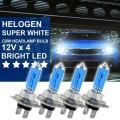 4pcs H7 Car Auto Halogen Headlight Lamp Hod Bulb 12v 100w Super White 6000k Head Light Lamp Car Halogen Bulbs Accessories - Sign