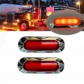 2PCS Red 4 LED Truck Side Marker Light Clearance Lamp Trailer 12/24v Indicator Light LED Lights Truck Trailer LED Lighting|Truc