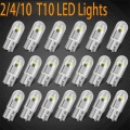 10x W5w Led T10 Car Cob Bulbs Canbus Interior Map Dome Auto Signal Lamp 6000k Wedge License Plate Turn Clearance Reading Lights