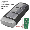 jingyuqin 3 Buttons Smart Remote Car Key Fob For Volkswagen 3C0 959 752 BA 434Mhz ID48 Chip fit VW Passat B6 3C B7 Magotan CC|ca