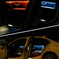 Pmfc Decorative Trims Lights Four Interior Doors Panel Led Orange Colors With Blue Atmosphere Lamp For Bmw 3 Series F30 2012-18