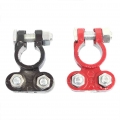 1 Pair Of Metal Car Red Black Wiring Battery Terminals With Screw Clamps Universal Anti corrosion Car Modification Accessories|