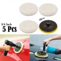 5pcs/set Polishing Pad For Car Polisher 4 Inch Polishing Circle Buffing Pad Tool Kit For Car Polisher Discs Auto Cleaning Goods