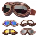 2020 Retro Goggles Motorcycle Helmet Goggles Motocross Steampunk Wwii Pilot Atv Cruiser Off-road Eyewear Goggles Skating Glasses