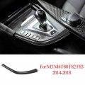 Real Carbon Fiber For BMW F80 F82 F83 M3 M4 2014 2018 LHD Accessories Car Gear Shift L Shape Strips Trim|Interior Mouldings| -