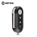 Keyyou Key Case 3 Buttons Flip Folding Remote Key Case Shell Cover For Fiat 500 Panda Punto Bravo Car Alarm Keyless Sip22 Blade