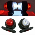 2PCS 12V 24V Red White Position Lights LED Side Marker Light For Truck Trailer Car Lorry Tractor Clearance Lamp Parking Light|Tr