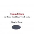 10pcs 82mm 74mm Black Base Car Badge Bonnet Hood Front Rear Trunk For E46 E39 E38 E90 E60 E36 51148132375