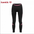 Santic Women Cycling Pants Winter Fleece Windproof 4D Cushion Pad Reflective MTB Road Bike Bicycle Thermal Trousers Ciclismo|Cyc