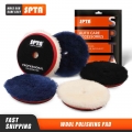 (single Sale) Spta 3"/5"/6" Wool Polishing Pad High Density Lambs Woollen Polish Buffing Pad For Car Polisher - P