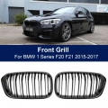 Car Front Bumper Grilles Kidney Racing Grill For Bmw 1 Series F20 F21 Lci 120i 2016 2017 Double Slat Replacement Grille - Racing