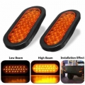 2x 12V 24 Led Oval Truck Trailer Stop Turn Tail Brake Light Side Marker Lamp Trailer Truck Lamp Kit Set|Truck Light System| -