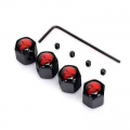 4Pcs/Lot Punisher White/Red Skull Rims Valve Caps Car Wheel Tires Accessories Stems Covers Anti theft Bicycle Auto Styling Tools