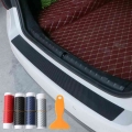 1pc Car Rear Bumper Sticker Carbon Fiber Protective Pad Anti-scratch Cover Car Edge Board Scuffproof Decal Strip 90cm 104cm - St