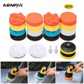 22Pcs Buffing Pad Set Thread 3/4/5/6/ inch Auto Car Polishing pad Kit for Car Polisher + Drill Adaptor M10 M14 Power Tools|Polis