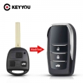 Keyyou 2/3 Button Modified Flip Car Key Shell Case For Lexus Es Rx Is Lx Gs Is200 Rx300 Es300 Ls400 Gx460 For Toyota Uncut Toy48